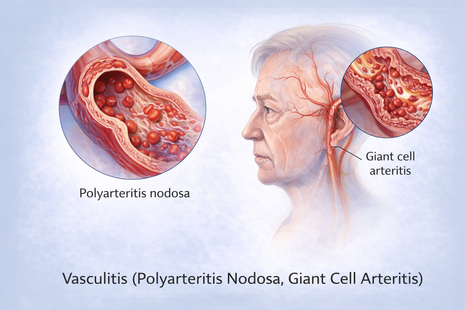 Vasculitis (Polyarteritis Nodosa, Giant Cell Arteritis)